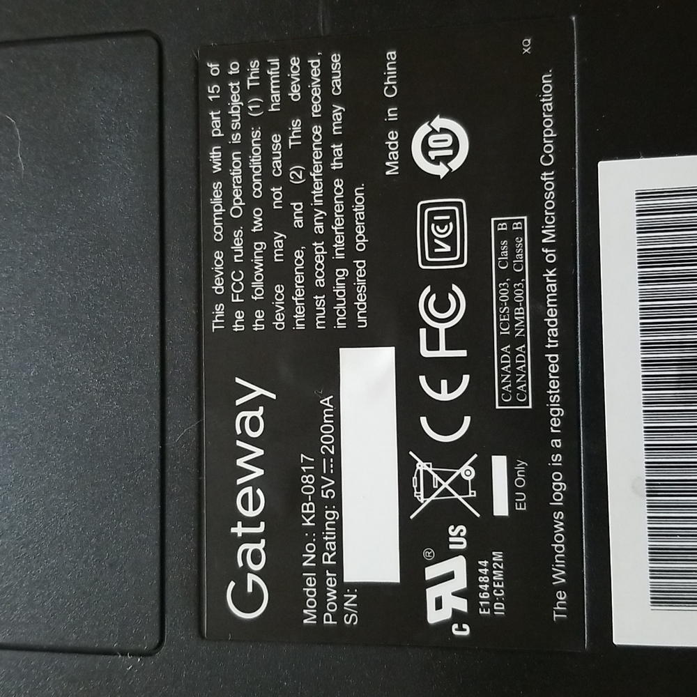 Gateway Wired PS2 Keyboard compatible with Windows Operating System - Picture 4 of 4